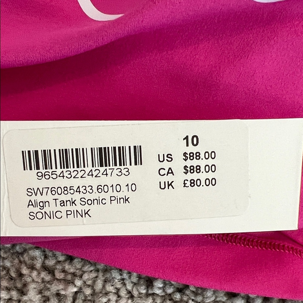 NWT SoulCycle / lululemon athletica Sonic Pink Sports Bra - Picture 4 of 4